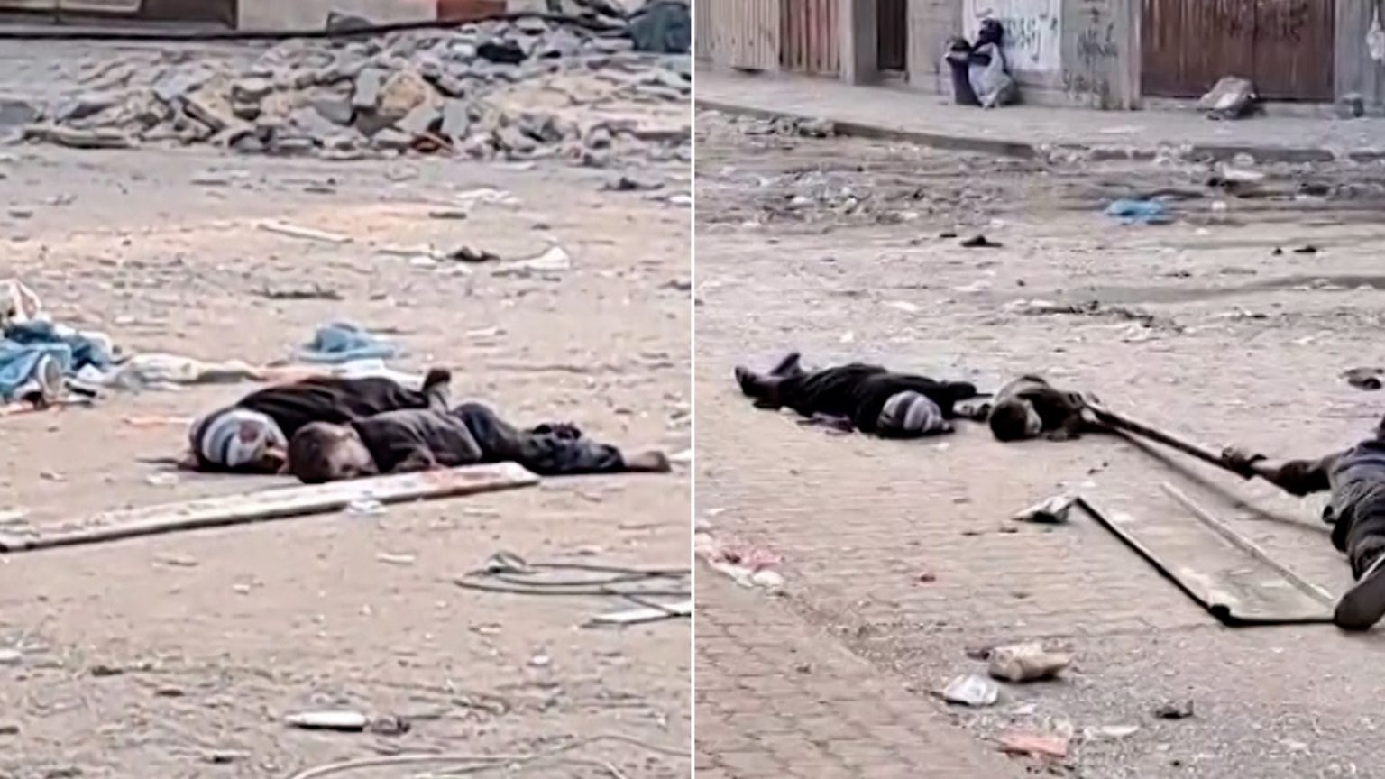 مشاهد توثق قنص الاحتلال لطفل وفتاة بغزة