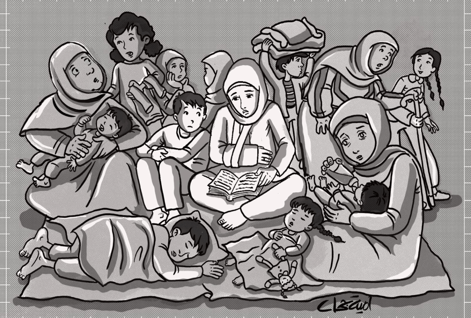 أمية جحا تكتب: يوميات فنانة تشكيلية من غزة نزحت قسرا إلى عنبر الولادة القيصرية (5)