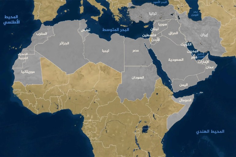 خارطة الشرق الأوسط وشمال أفريقيا