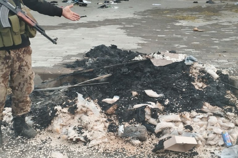 حبوب كبتاغون تم إحراقها(2)مطار وسجن المزة العسكري
