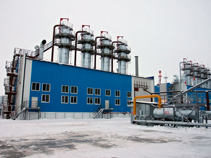 A picture made available on 19 December 2007 shows the buildings of the Yuzhno-Russkoye gas field in northwest Siberia near the city of Novy Urengoy, Russia on 18 December 2007. On 18 December, Russia and Germany launched Yuzhno Russkoye gas field. German Foreign Minister Frank-Walter Steinmeier attended the inauguration ceremony in Moscow on 18 December. EPA/STR