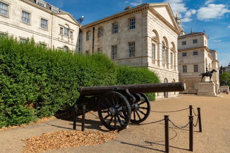 London England August 04, 2018 The Ottoman Gun at Horse Guards Parade