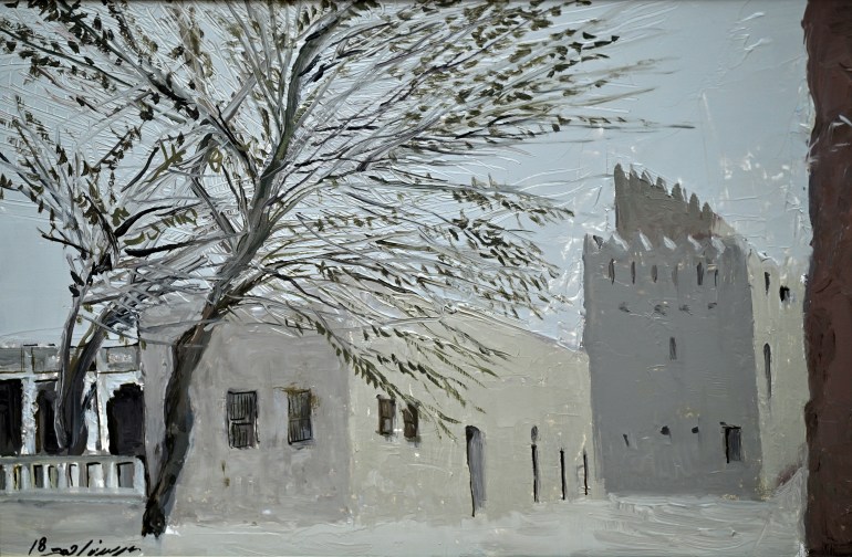 يوسف أحمد، بلا عنوان، ٢٠١٨، زيت على قماش