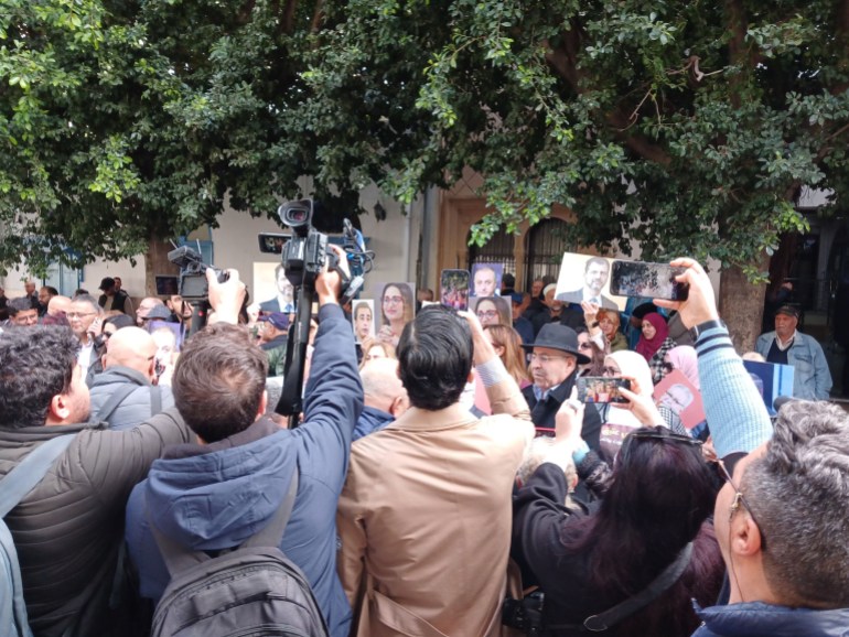 جانب من احتجاجات المعتقلين السياسيين - أبريل/نيسان 2025.