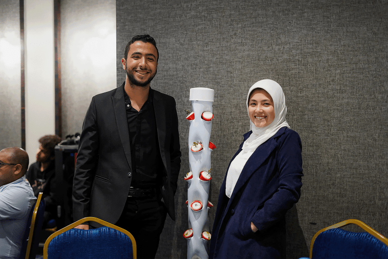 _يتميز البرج الذي عملت عليه ندى وزملائها بقدرته على تجديد المياه ذاتيا كل 8 أيام لضمان الاستدامة_