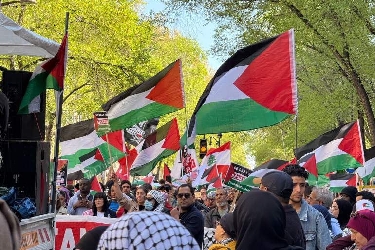 مظاهرة لدعم مارين لوبان وأخرى مناهضة لليمين المتطرف تتحول إلى مسيرة مؤيدة لفلسطين