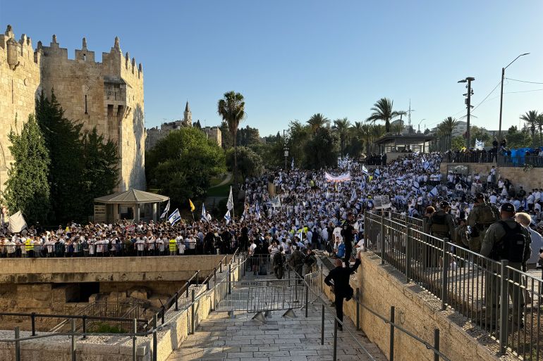 القدس - مسيرة الأعلام التهويدية ٥ يونيو ٢٠٢٤ - الجزيرة نت