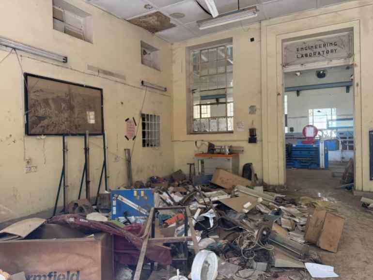 أضرار بكلية الهندسة جامعة الخرطوم