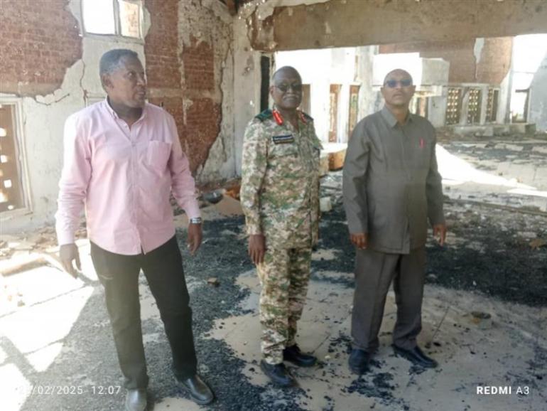 قاعة الامتحانات الكبرى التم تدميرها تماما