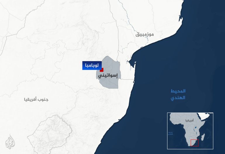 خريطة إسواتيني (الجزيرة)