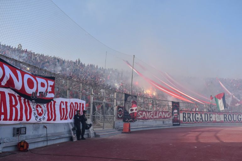 الصورة عدد 2ـ جماهير النجم الساحلي التونسي ـ المصدر ـ صفحة النجم الساحلي على موقع فيسبوك