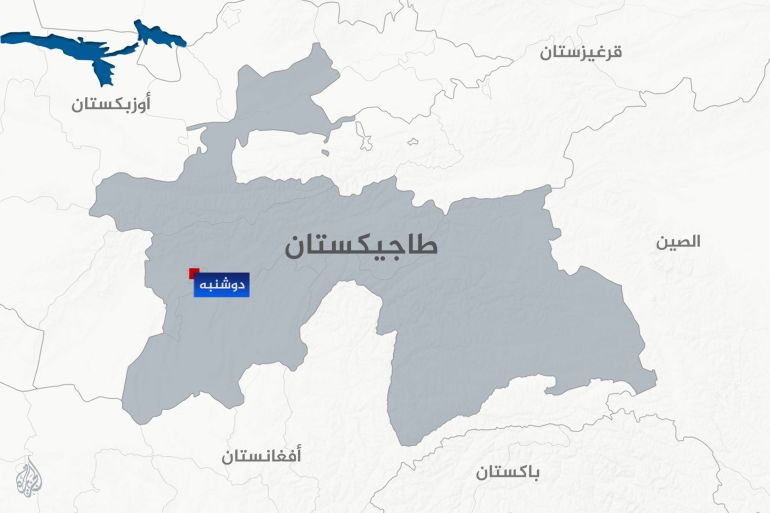 تصميم خاص خريطة طاجيكستان