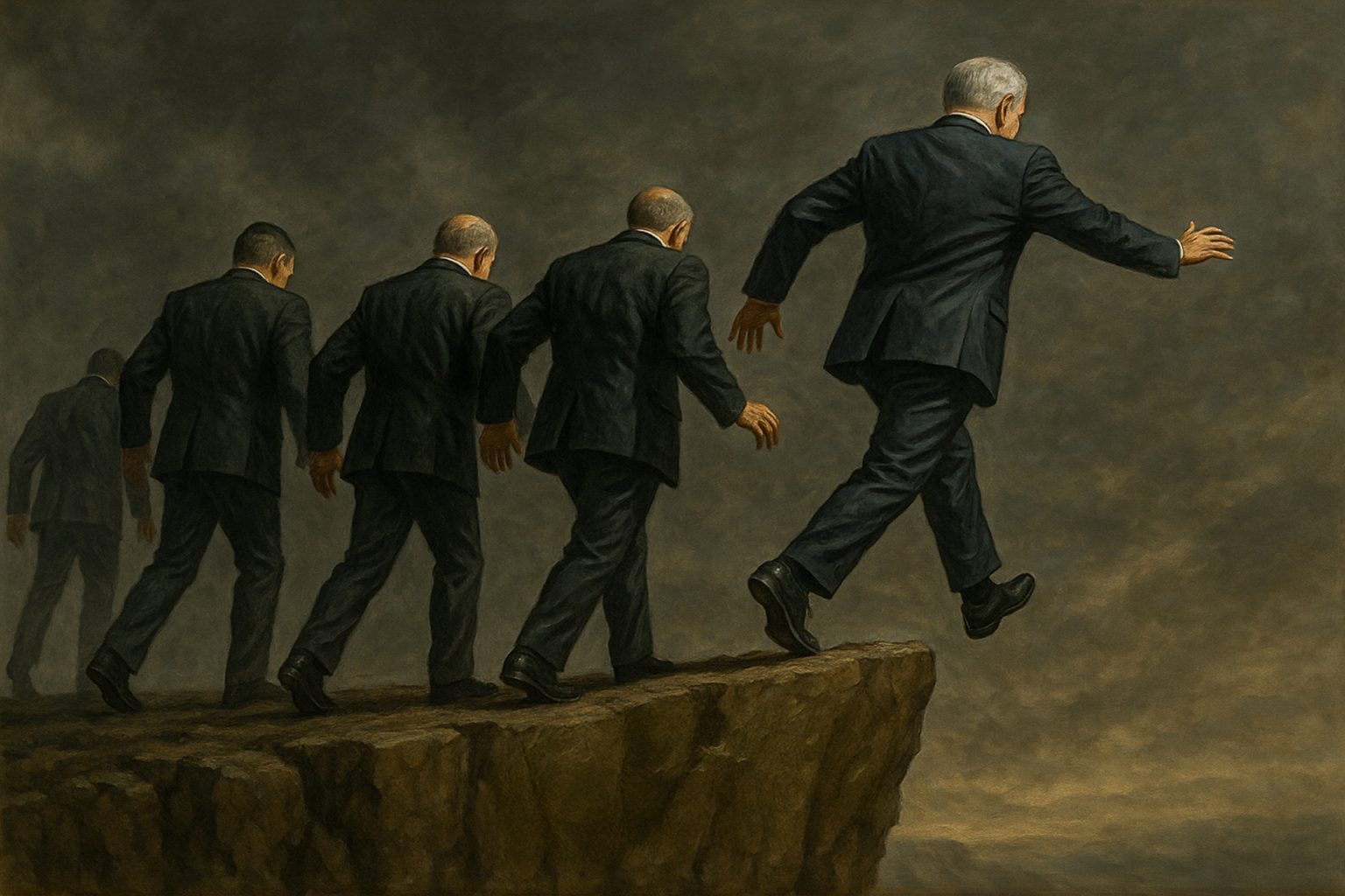 هآرتس: الطبقة السياسية في إسرائيل تسير خلف نتنياهو نحو الهاوية