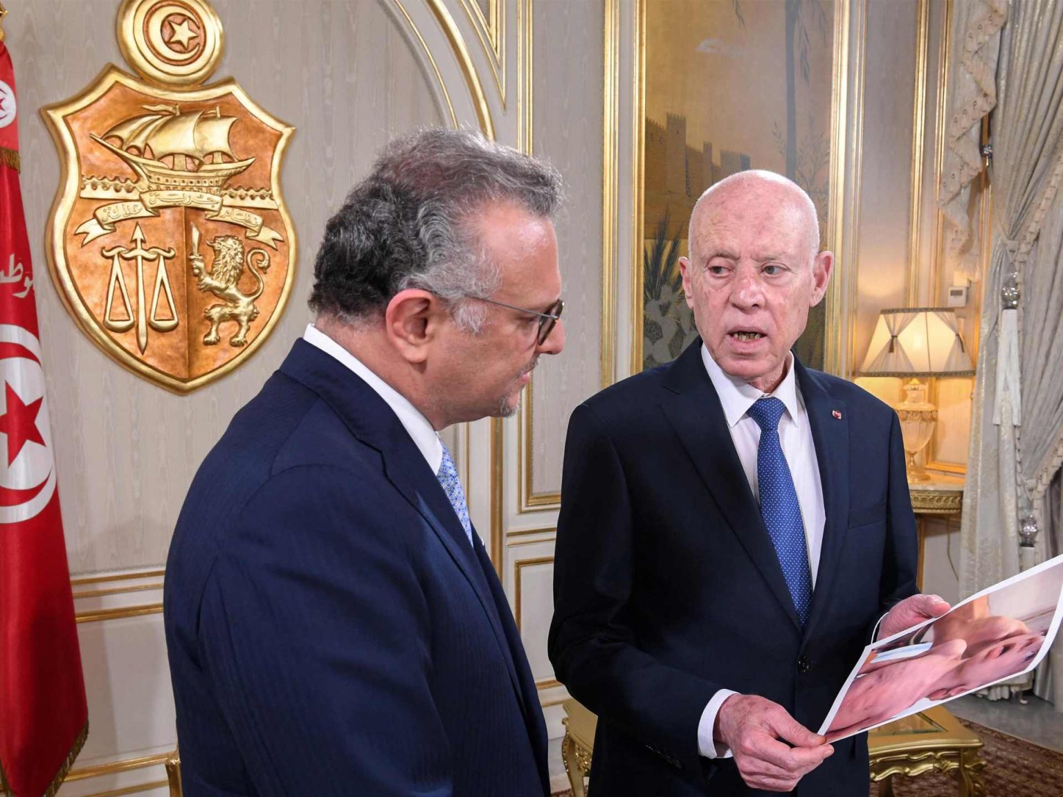 رئيس تونس يعرض على مستشار ترامب صورا لضحايا الإبادة في غزة