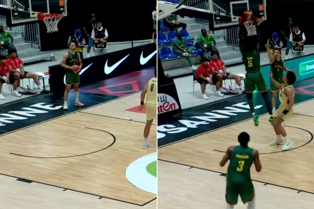 شاهد.. لاعب كاميروني يرتكب أغرب الأخطاء في تاريخ كرة السلة