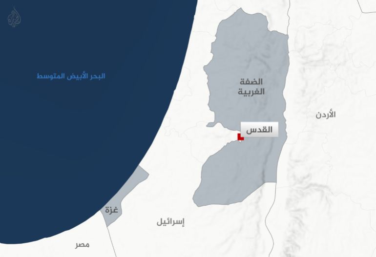 تصميم خاص - خريطة الضفة الغربية