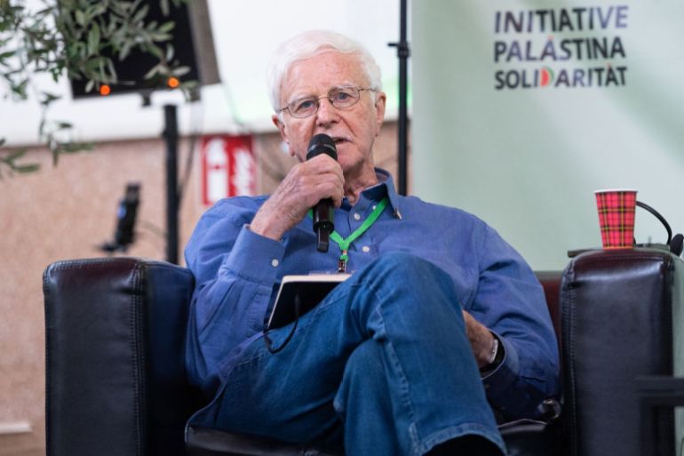 حاييم بريشيث اثناء القائه كلمة بالكونجرس ( المصدر المنظمين)