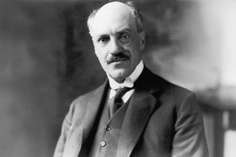 British Liberal politician Edwin Samuel Montagu (1879 - 1924) at the Paris Peace Conference of 1919. At the time he was Secretary of State for India. (Photo by Hulton Archive/Getty Images)