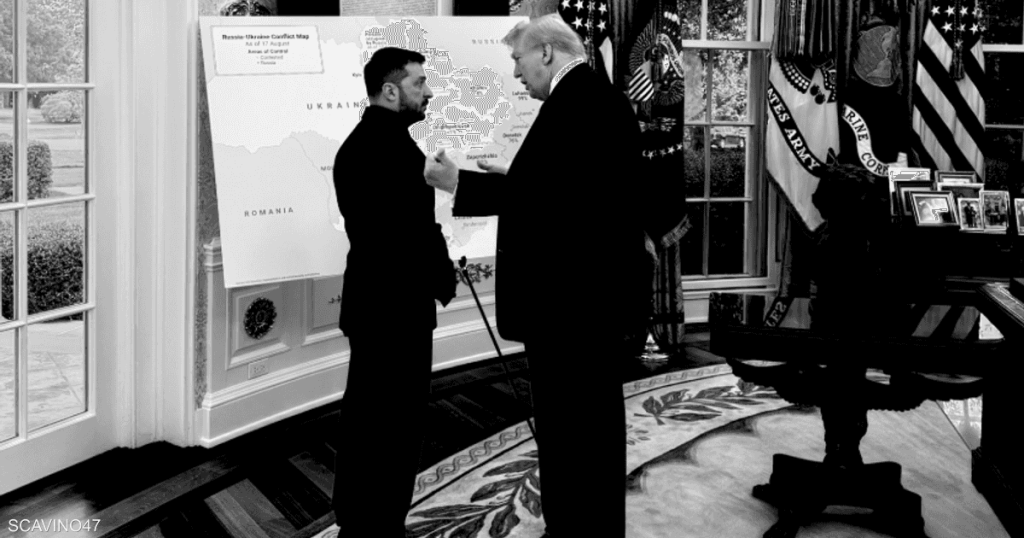 ترامب يعرض على زيلينسكي “خريطة الصراع”.. هل حاول الضغط عليه؟