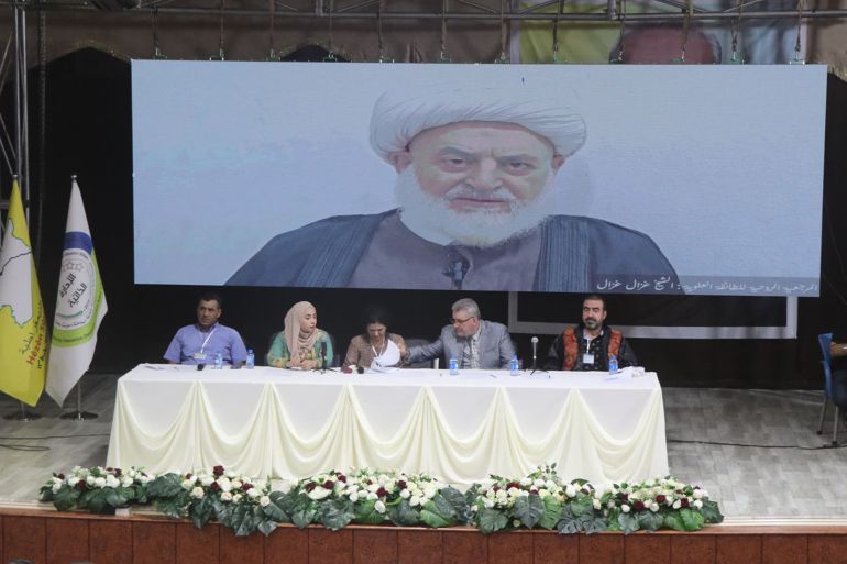 كلمة مصورة لرئيس المجلس الإسلامي العلوي الأعلى في سوريا والمهجر، غزال غزال، في مؤتمر المكونات بالحسكة وكالة نورث للانباء