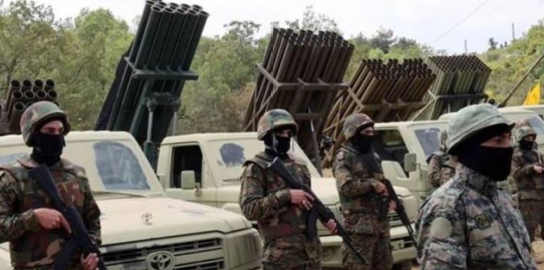 صواريخ كاتيوشا في عرض عسكري سابق لحزب الله اللبناني (أرشيفية)