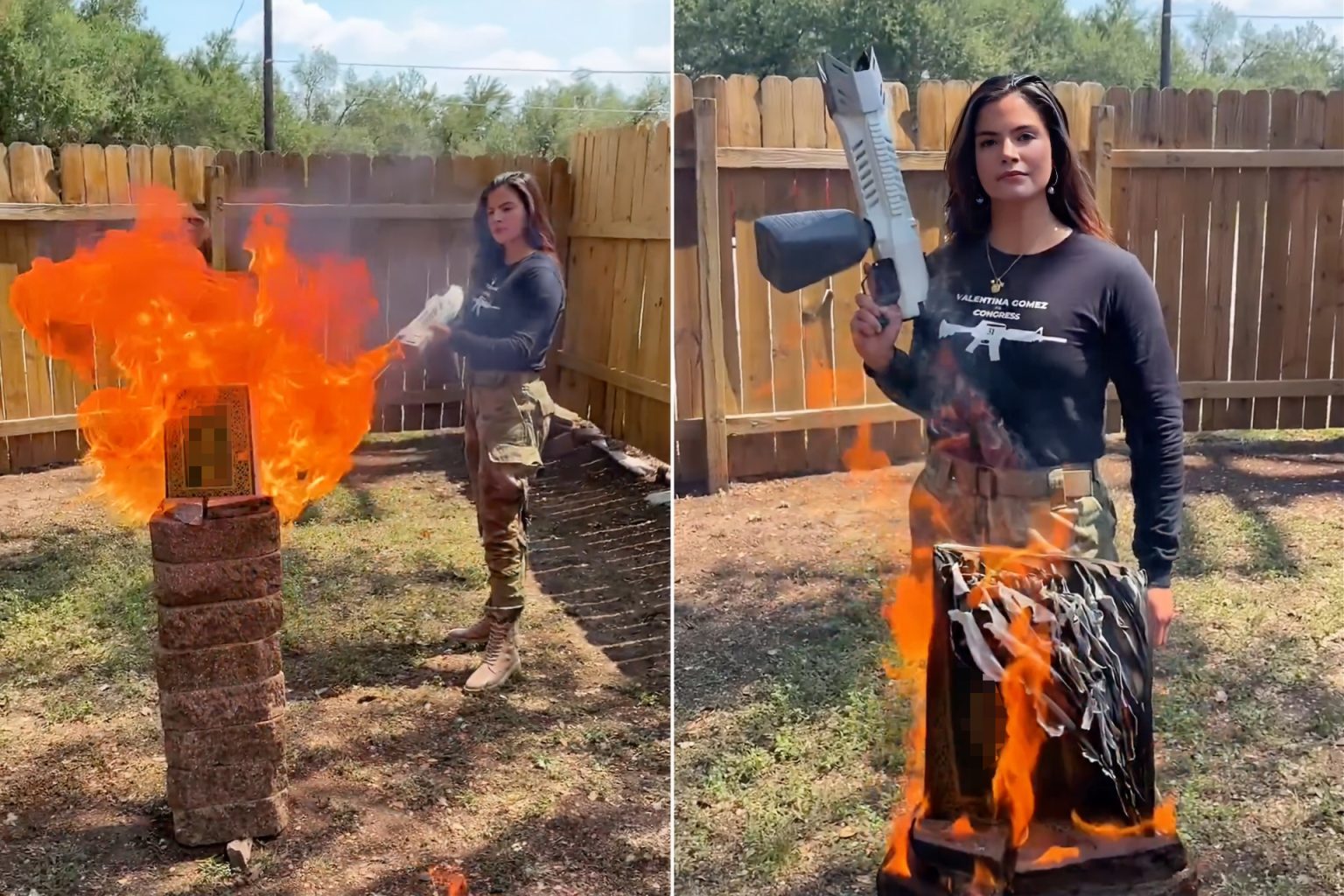 مرشحة جمهورية تحرق المصحف الشريف لدعم حملتها الانتخابية