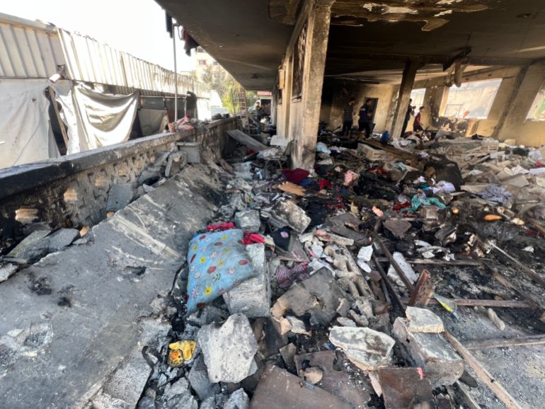 مدرسة مصطفى حافظ بغزة.. القنابل الإسرائيلية تحوّل مأوى نازحين إلى "محرقة"