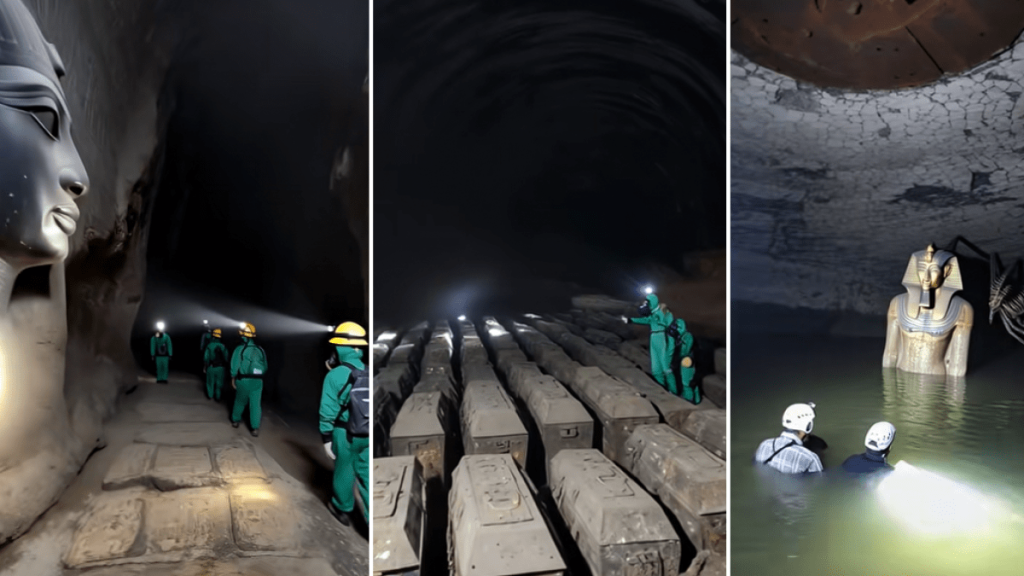 اكتشاف مدينة غارقة وبيت فرعوني تحت الأرض في مصر.. ما الحقيقة؟