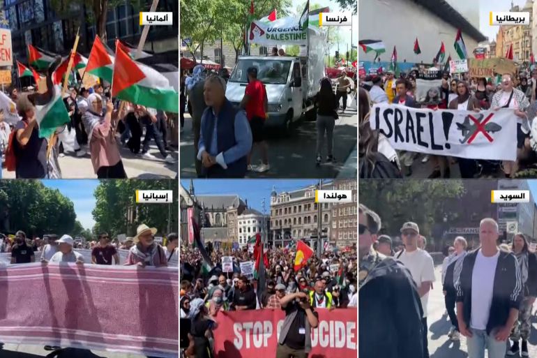 مظاهرات جديدة في المدن الغربية نصرة لغزة