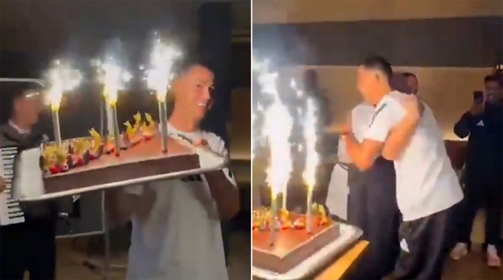 شاهد.. مفاجأة مؤثرة من رونالدو لشيف النصر بمناسبة عيد ميلاده