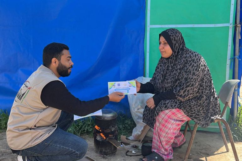 أنشطة جمعية الأقصى الخيرية اليمنية أثناء تقديمها الدعم والمساعدة في غزة - المصدر: جمعية الأقصى اليمنية
