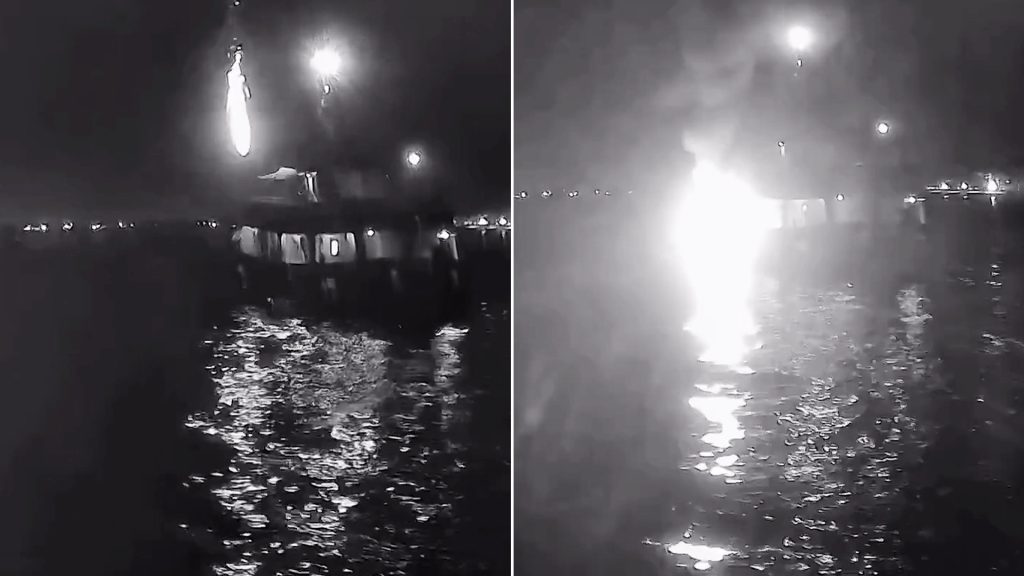 شاهد.. لحظة اشتعال النيران بأسطول الصمود قبالة سواحل تونس