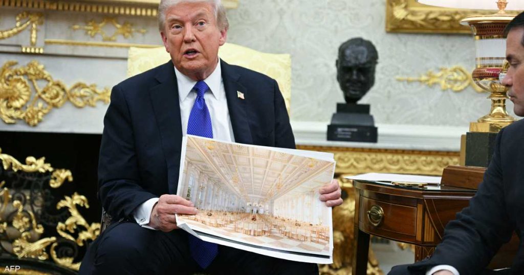 ترامب: قاعة احتفالات البيت الأبيض ستكون “الأعظم في العالم”