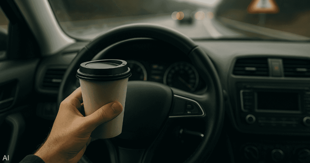 خبراء يحذرون من الإفراط في شرب القهوة أثناء القيادة