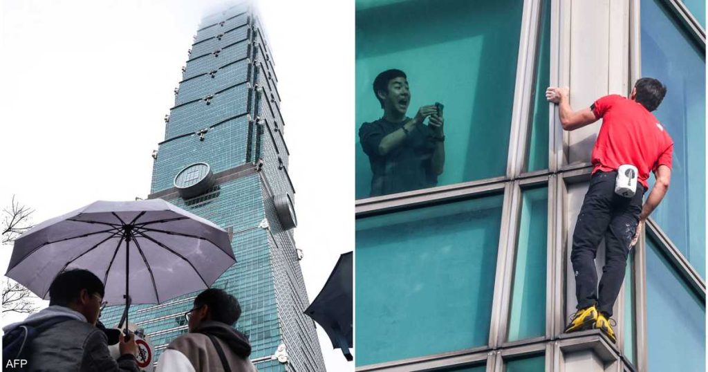 فيديو مذهل.. أميركي يتسلق برجا شاهقا “بيديه العاريتين”